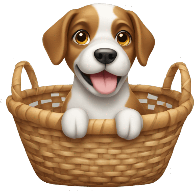 Dog in a basket emoji