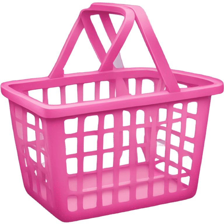 Pink empty shopping basket emoji