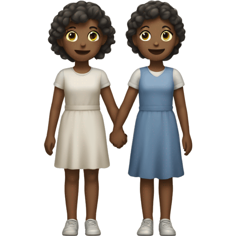 Two girls holding hands emoji