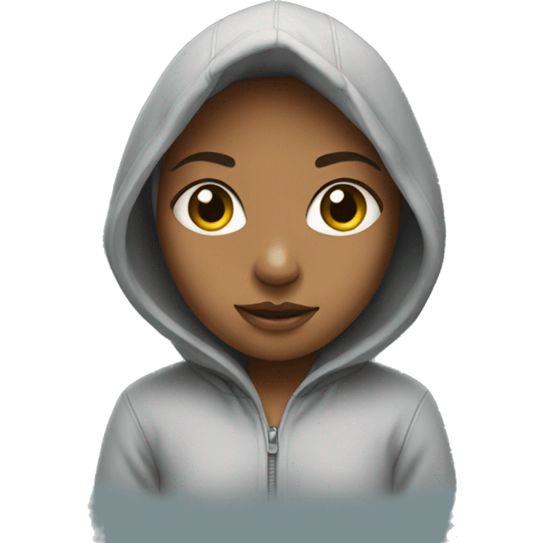 Girl in hoodie emoji