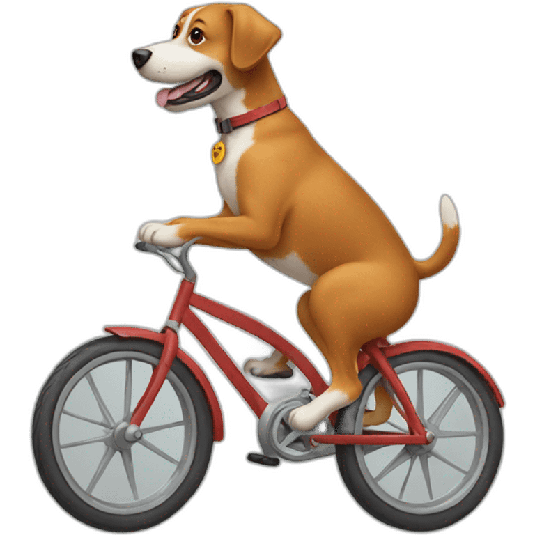 dog riding a bike emoji