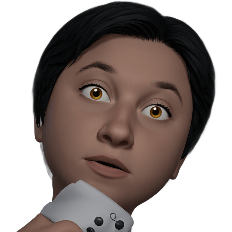 black haired boy portrait emoji