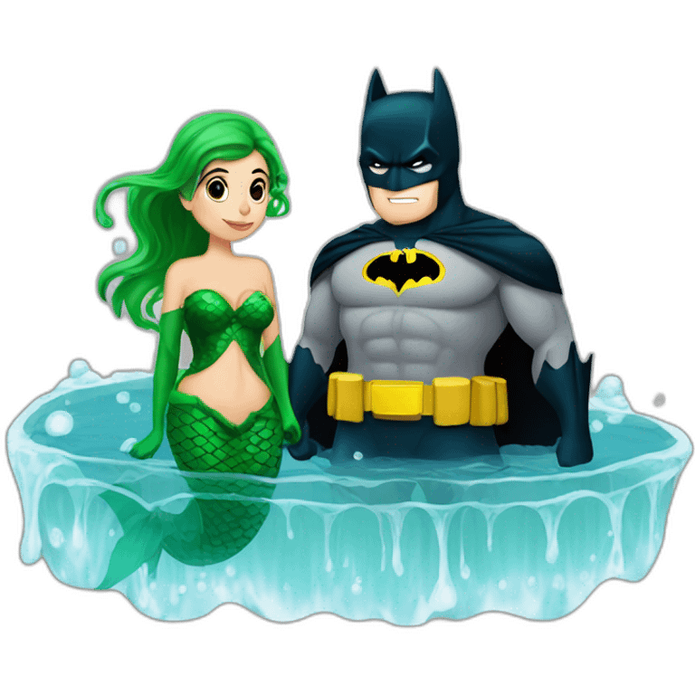 batman with a marmaid on the wather emoji