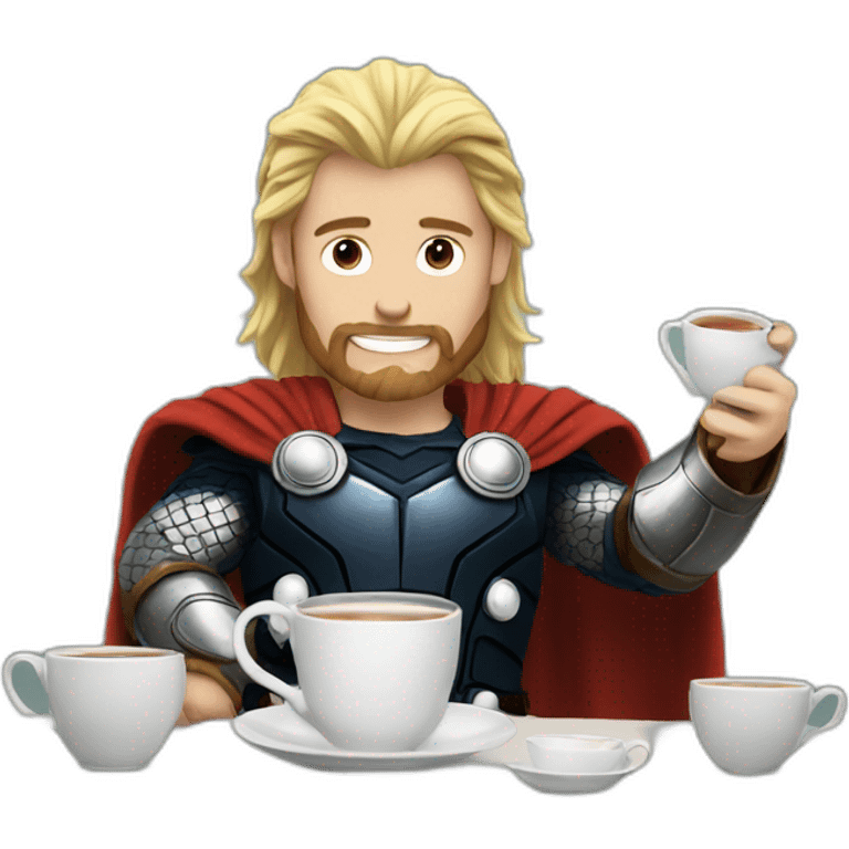 Thor having tea emoji