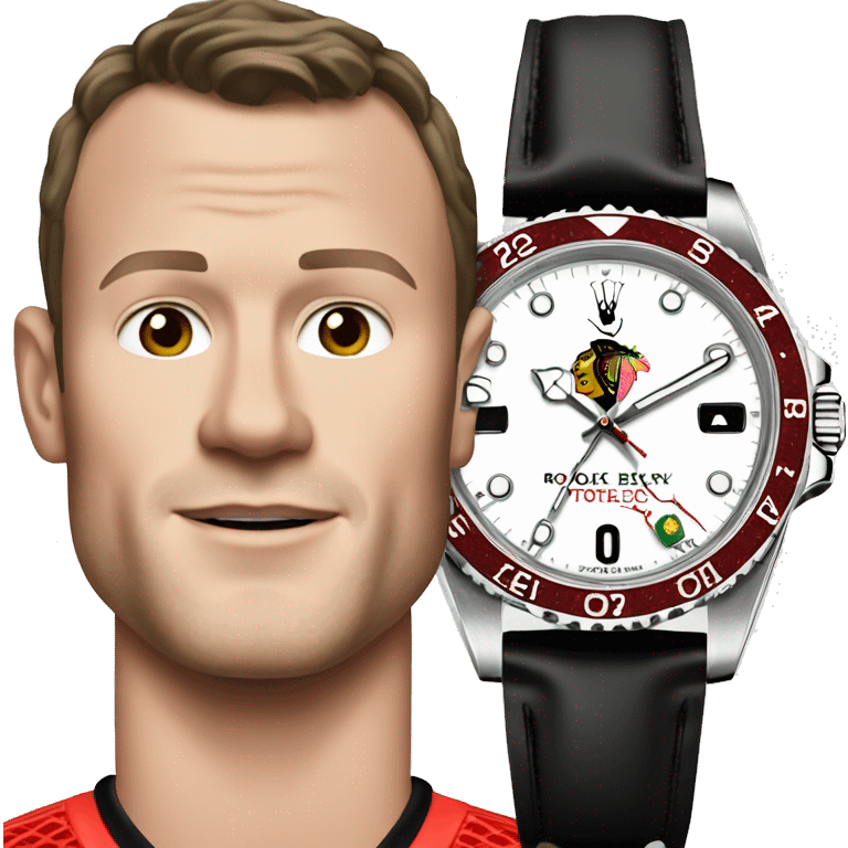 Jonathan Toews as a Rolex watch emoji