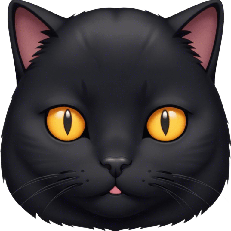 Sleepy black cat emoji