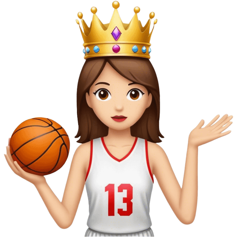 Miss basketball with crown emoji