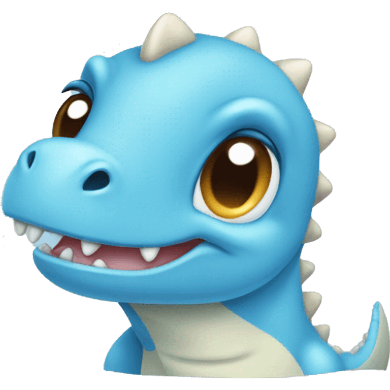 Baby blue dino emoji