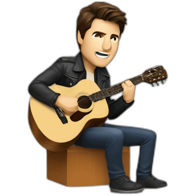 tom cruise playing the guitar emoji