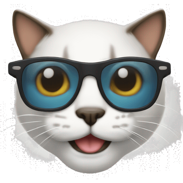 gato con lentes emoji