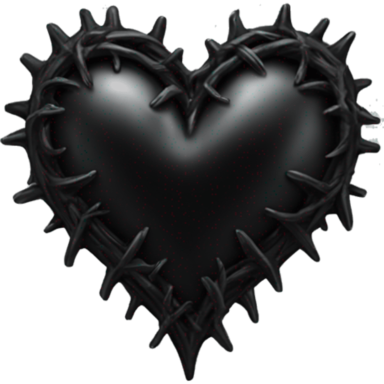 Black gothic heart emoji