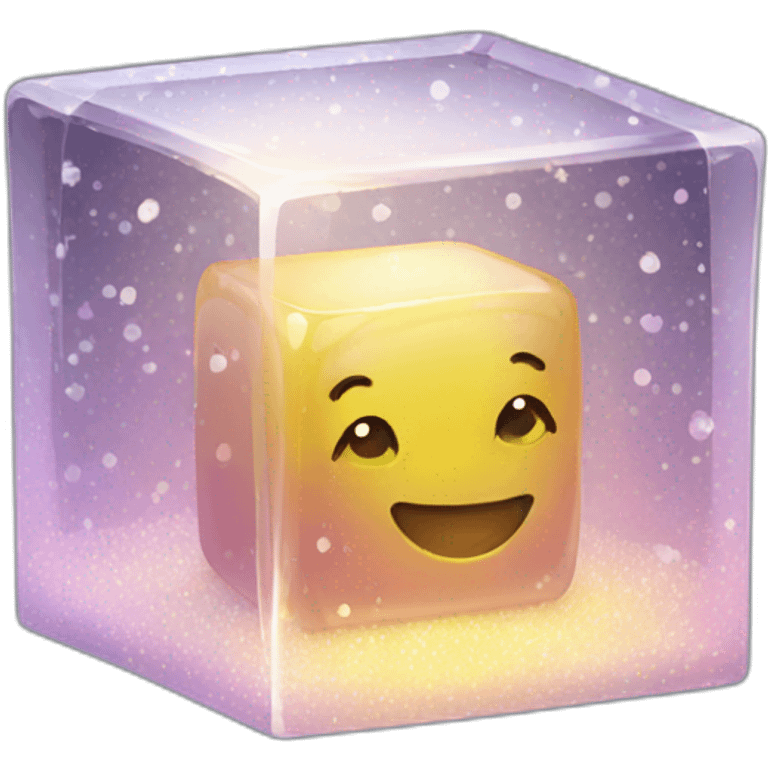 glass cubes with sparkles emoji