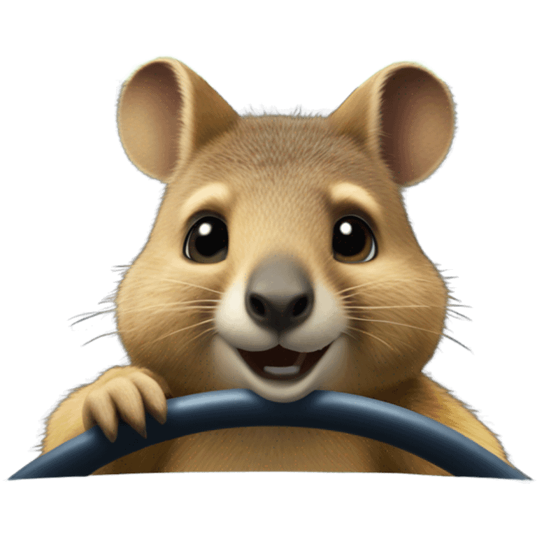 Quokka wallaby driving  emoji