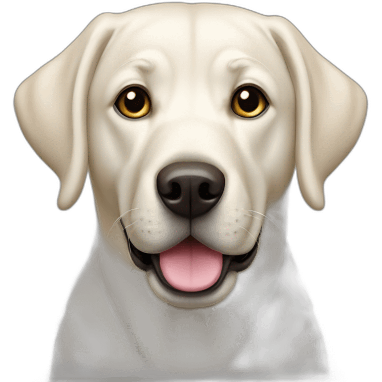 Un labrador blanc emoji