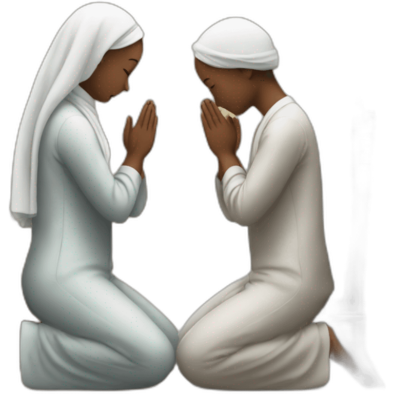 Couple praying namaz emoji