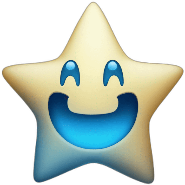 star struck smiley blue emoji