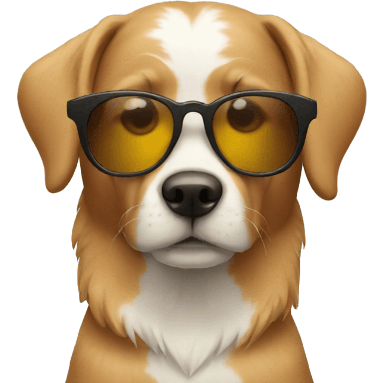 Dog wearing sunglasses emoji