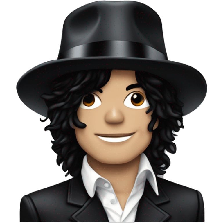 Michael Jackson with a silly T-shirt and a top hat ￼ emoji