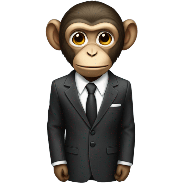 Monkey wearing two suits emoji