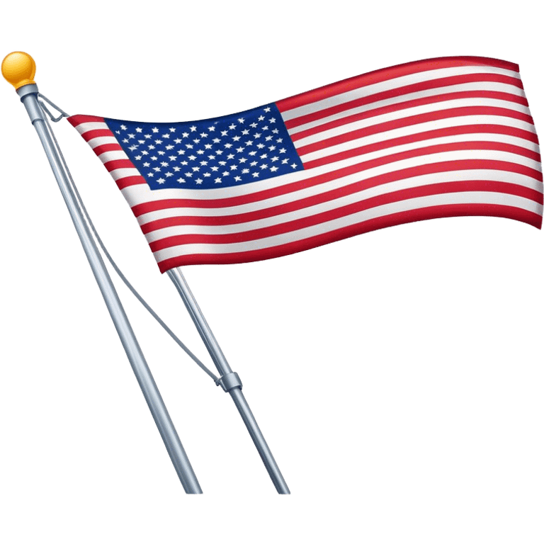 Upside down us flag without flag pole emoji