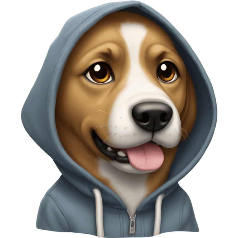 Dog with hoddie emoji