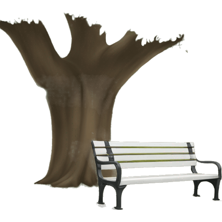 bench under a tree emoji