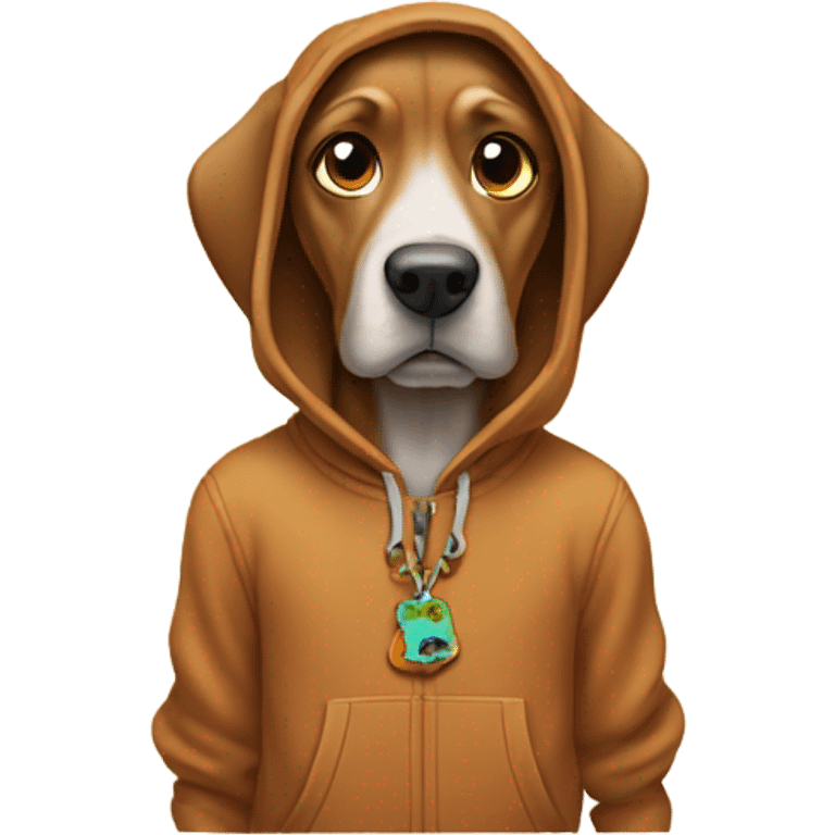 Dog Wearing a Scooby Doo hoodie emoji