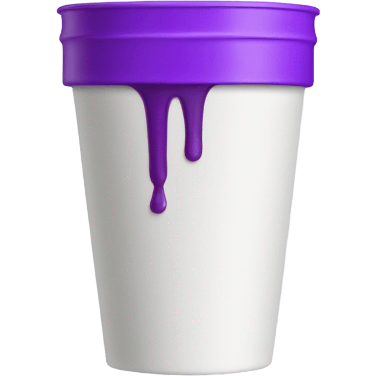 White styrofoam cup with purple liquid emoji