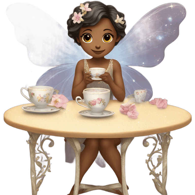 Fairy drinking tea emoji