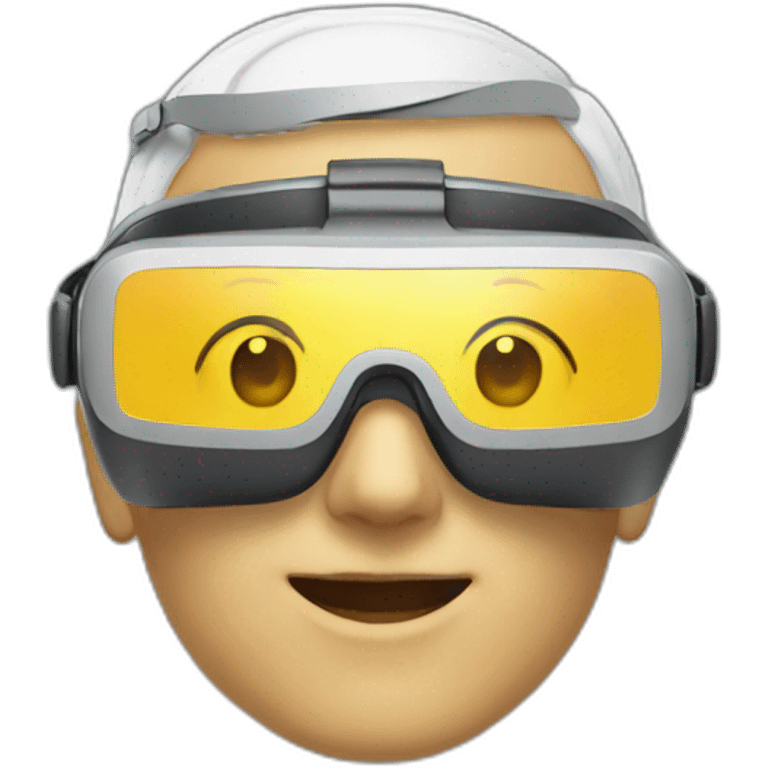 VR glasses on face emoji