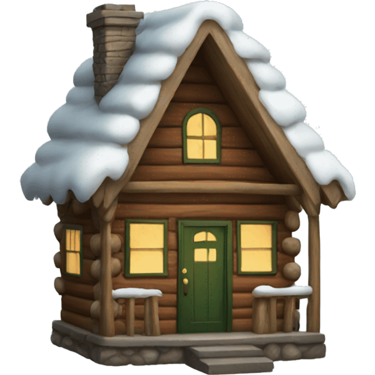 Christmas cabin emoji