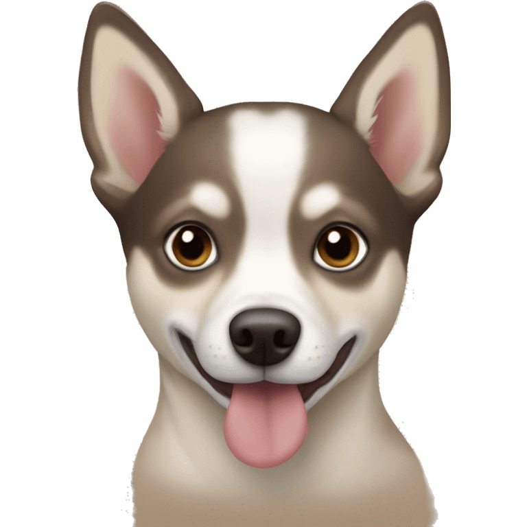 husky chihuahua mix in carmel color emoji