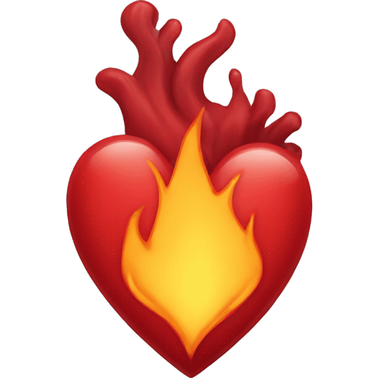 Heart with flames  emoji