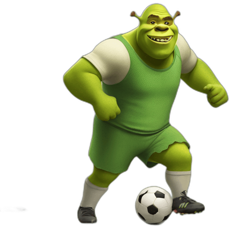 shrek playing soccer emoji