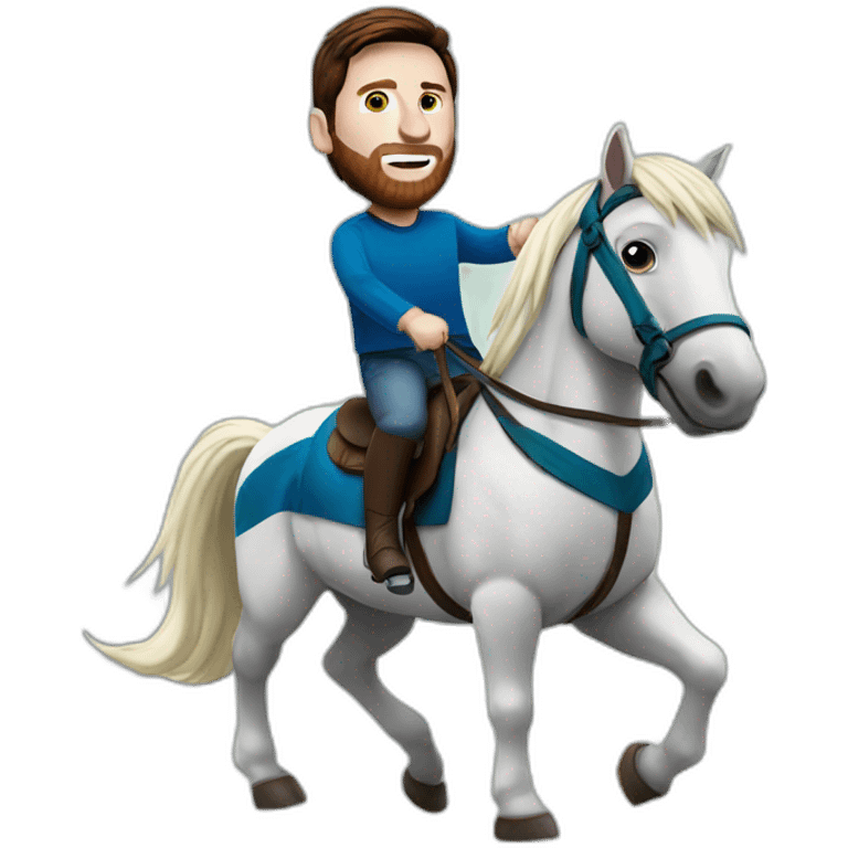 Messi on horse emoji