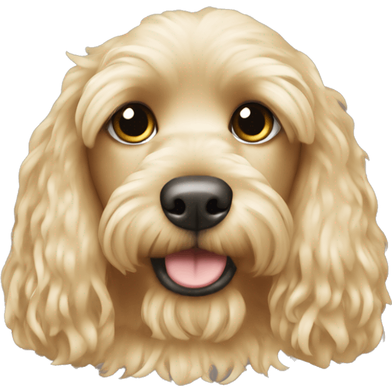 Blonde Cockapoo with straight hair emoji