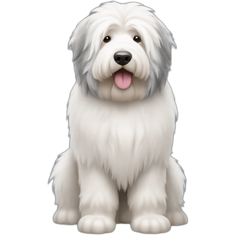 Dog old english sheepdog full-height emoji