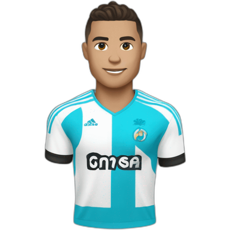 Ronaldo with Olympique de Marseille jersey emoji