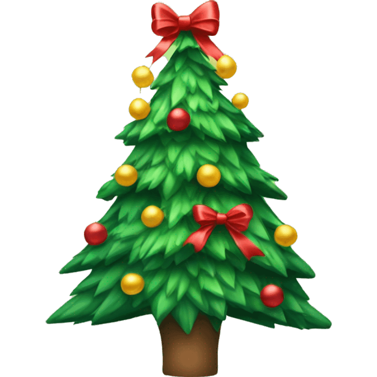 Christmas tree with bows emoji