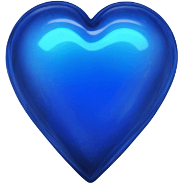 Neon glass cobalt heart  emoji