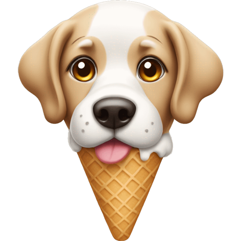 Ice cream dog emoji