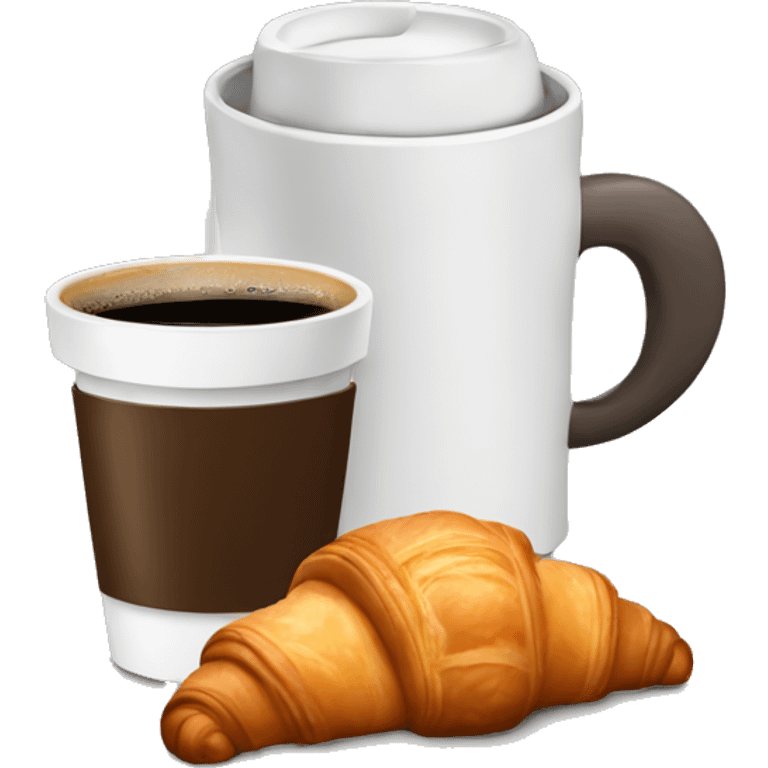 Croissant and coffee emoji