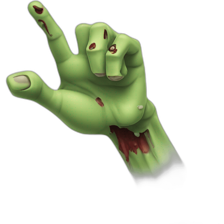 zombie hand pointing finger emoji