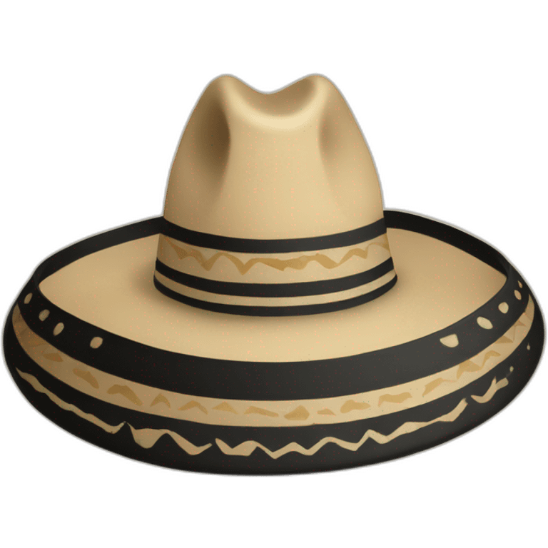 sombrero vueltiao negro con beige emoji