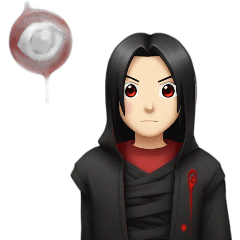 Itachi with mangekyo sharingan emoji