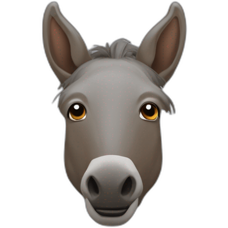 Cuttink donkeys head down emoji