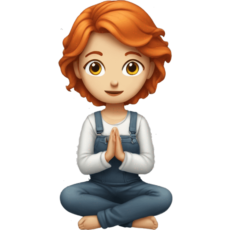 kneeling redhead girl emoji