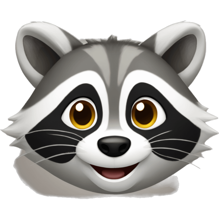 happy racoon emoji