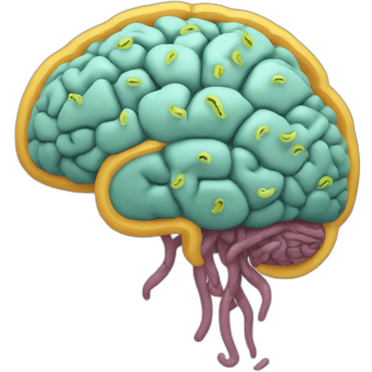 brain with worms emoji