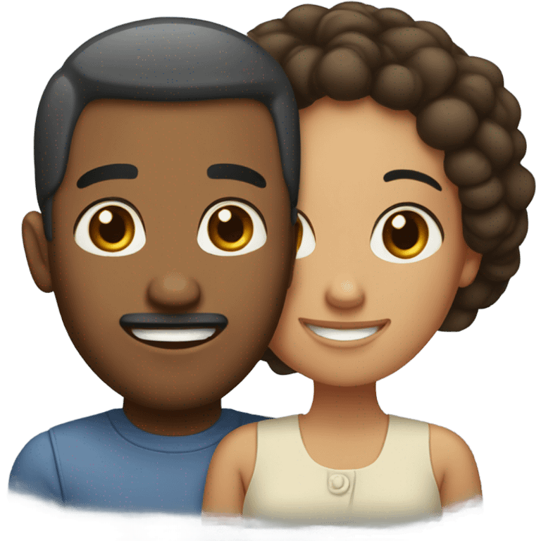 Husband and wife biracial  emoji